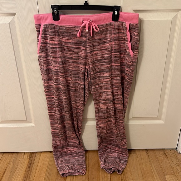 Juicy couture pink/black drawstring sweatpants size XLarge - Picture 2 of 5